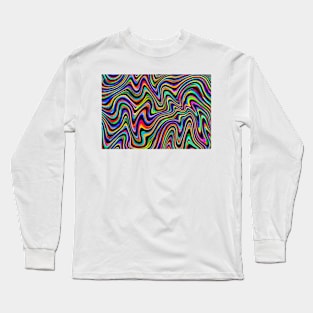 trippy dippy swirls and waves Long Sleeve T-Shirt